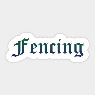 Fencing Gradient Text Sticker